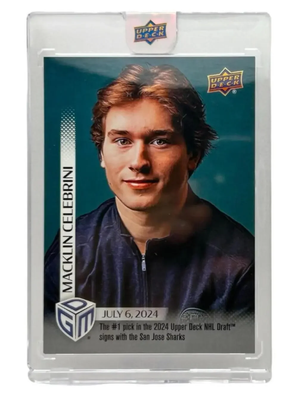 2024 Upper Deck Gdm # MC Macklin Celebrini NHL 1st Pick Rookie Card (RC)